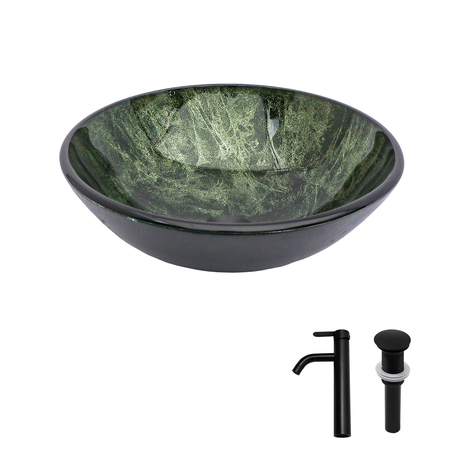 Vessel Sink With Faucet And Pop-Up Drain by HouseOfZazla