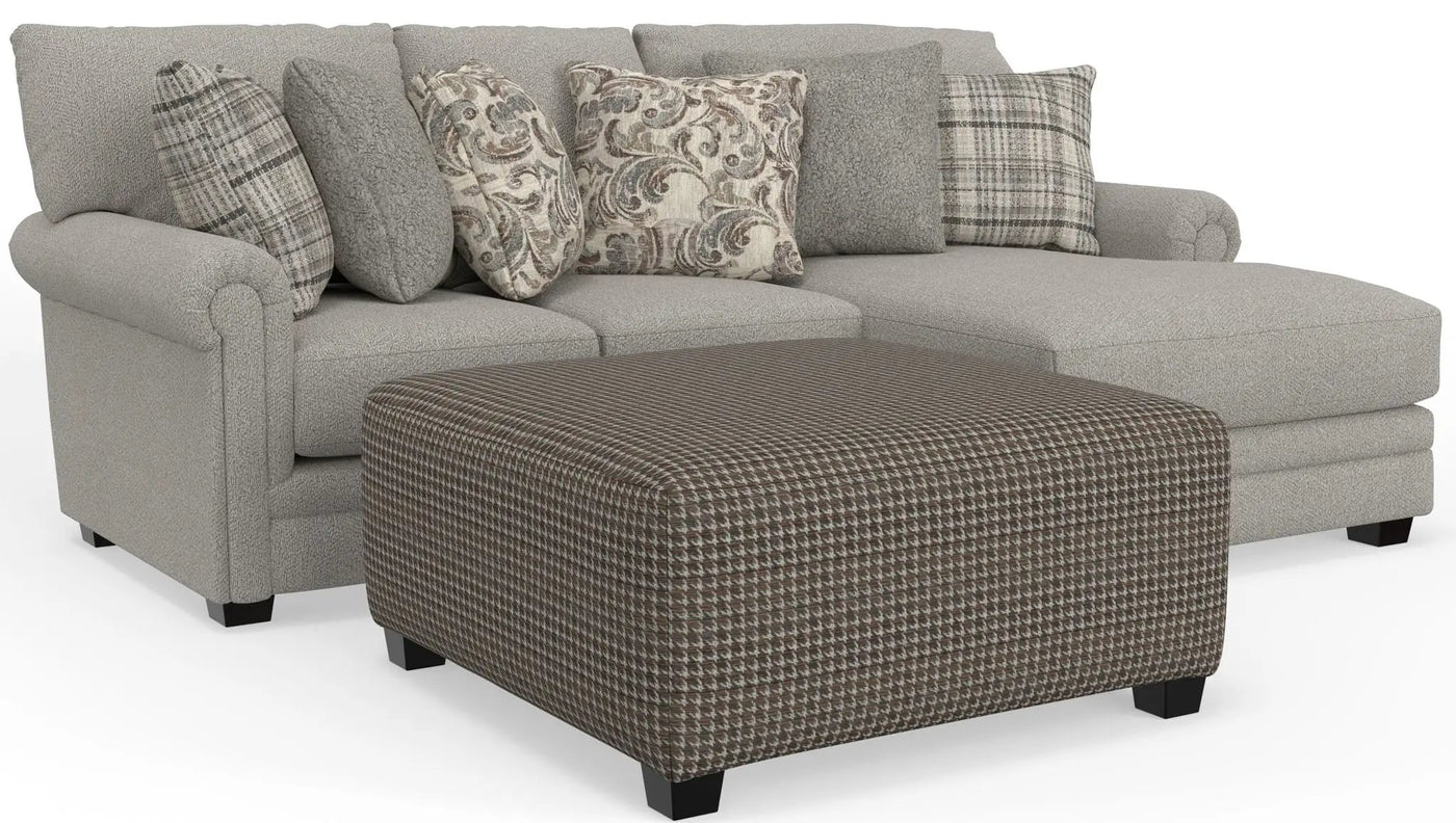Livingston - Sectional With Comfort Coil Seating, 40" Cocktail Ottoman And Accent Pillows Included by Unique Piece Furniture