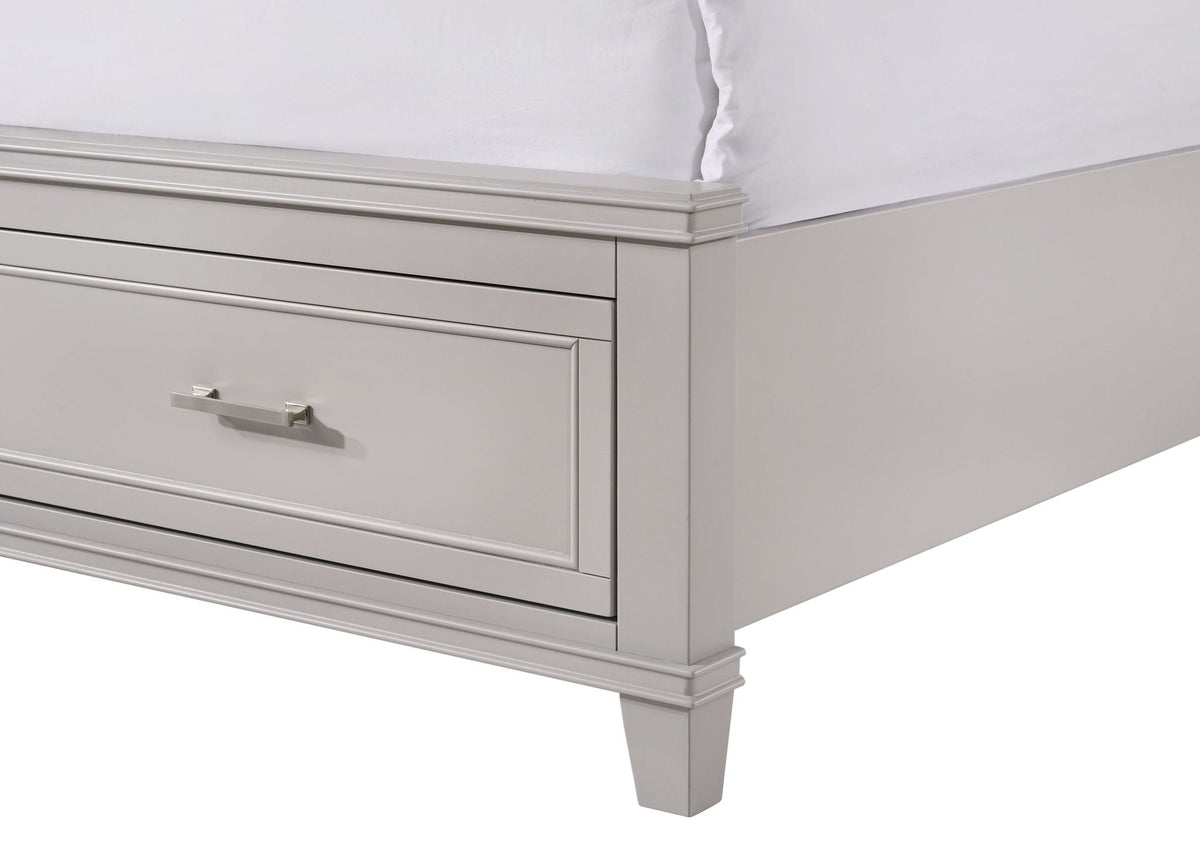 Ample Storage Bed with X Headboard - White, Gray, or Dark Brown, photo 8 of 15