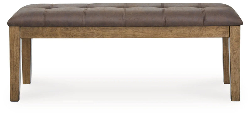 Urbinforte - Large Upholstered Dining Room Bench - Light Brown by Unique Piece Furniture