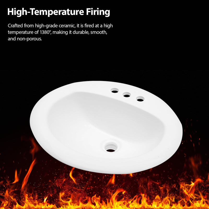 20.3 Inch Drop-In Bathroom Sink by HouseOfZazla