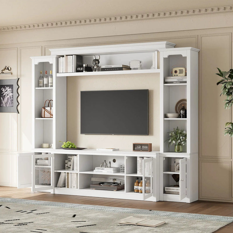All-In-One TV Stand With Bookcase For TVs Up To 65" by Unique Piece Furniture