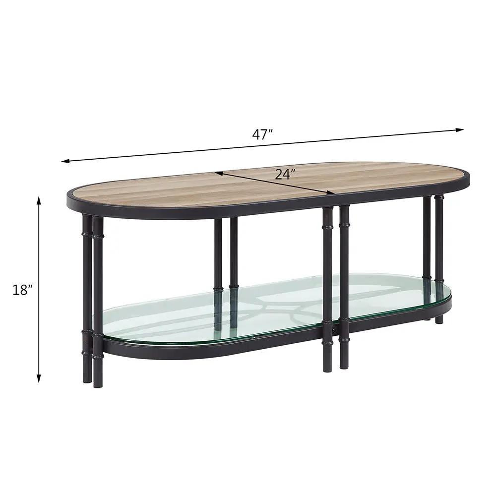 Brantley - Coffee Table - Oak & Sandy Black by Unique Piece Furniture