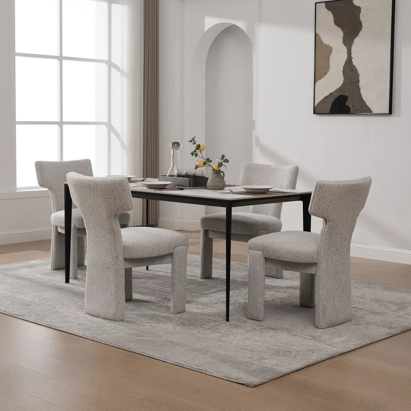 Armless Curved Back Accent Chairs by HouseOfZazla