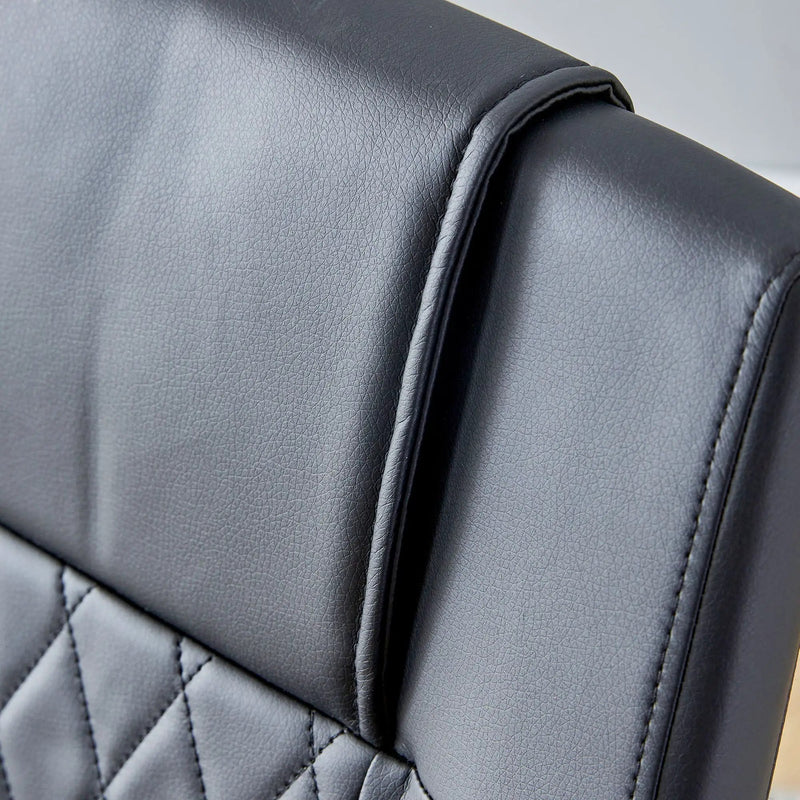 Modern Dining Chairs With Padded Seat, Metal Legs by HouseOfZazla