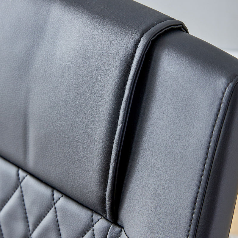 Modern Dining Chairs With Padded Seat, Metal Legs by Unique Piece Furniture