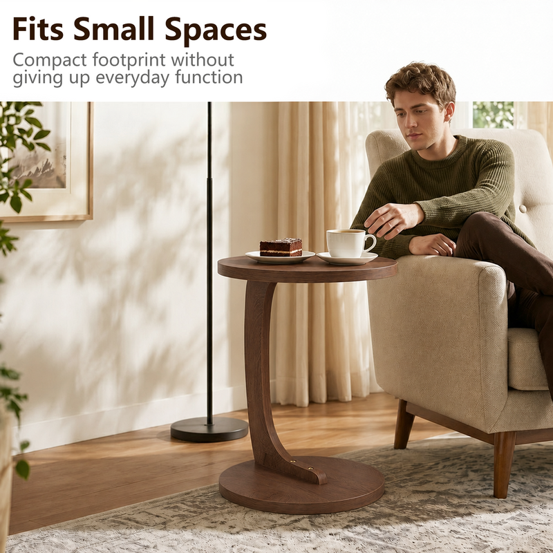 14.96" × 21.65" C-Shaped End Table, photo 5 of 10