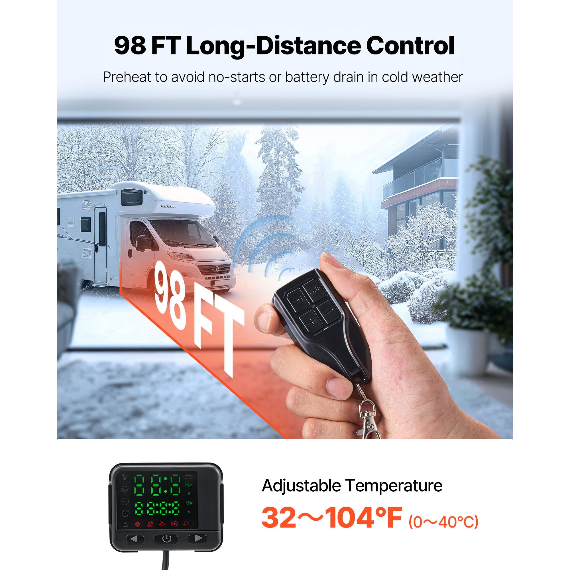 Diesel Air Heater Diesel Parking Heater 8 kW DC 12-24 V Digital Display by HouseOfZazla