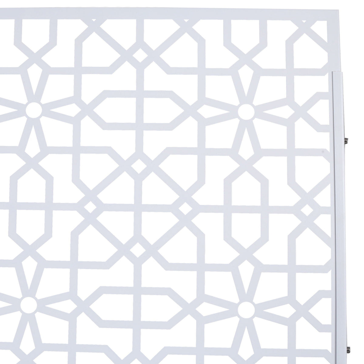 Metal Freestanding Decorative Privacy Screen with Rust-Resistant Finish – Black or White, photo 16 of 27