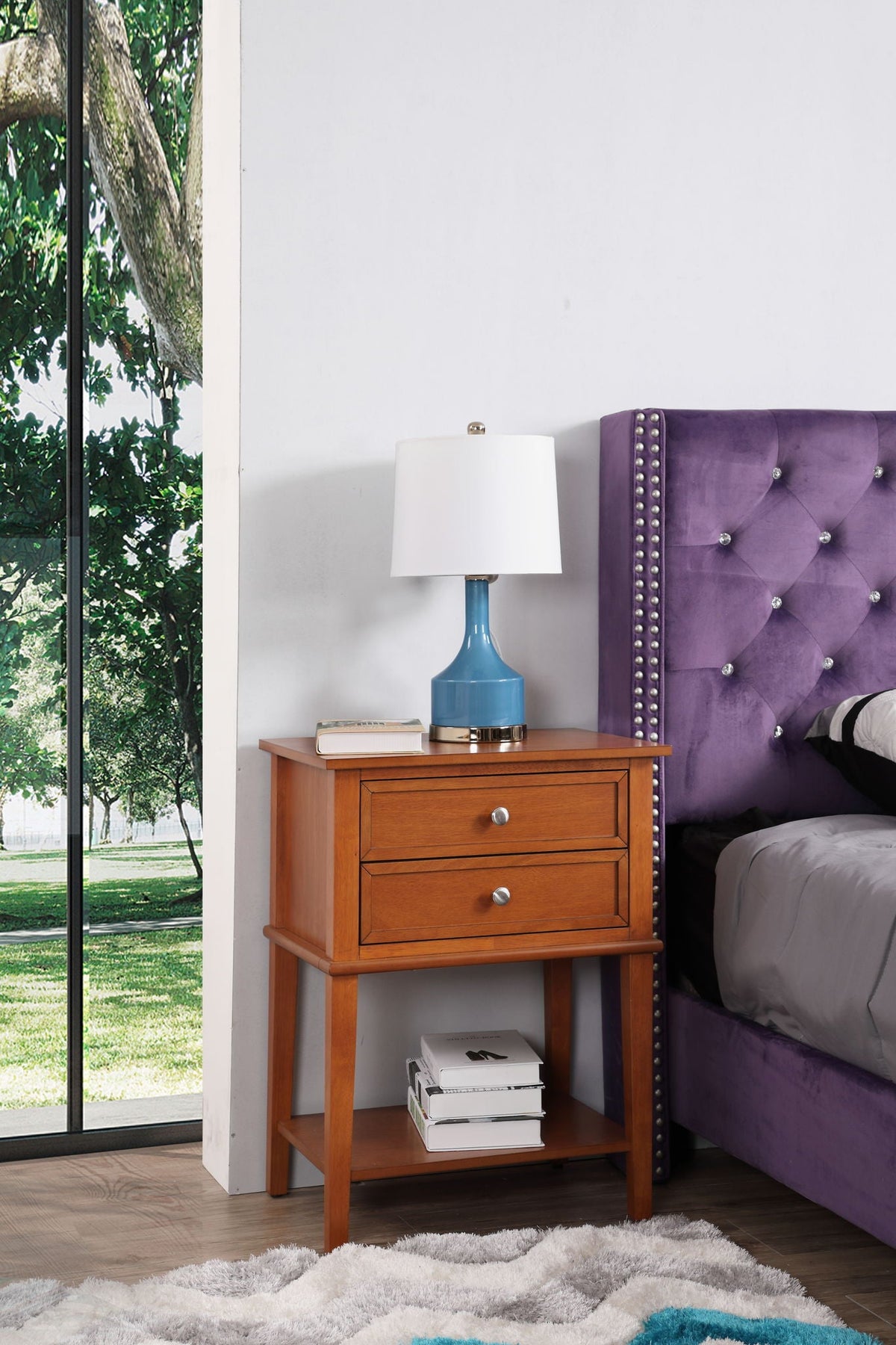 Vibrant Contemporary Nightstand with Smooth Drawer Glides - Multiple Colors, photo 4 of 40