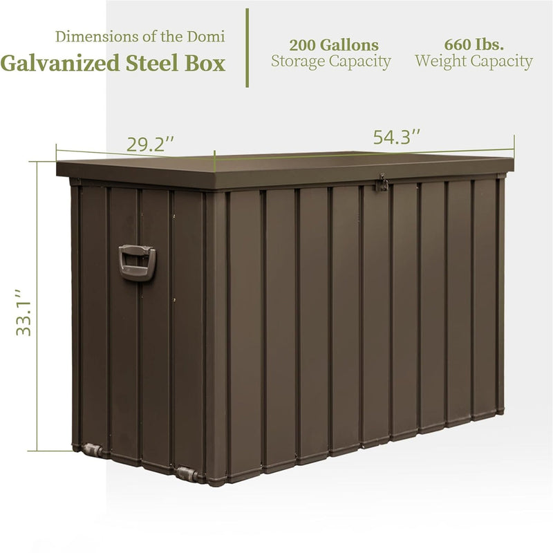 200 Gallon Outdoor Storage Deck Box Waterproof, Large Patio Storage Bin by HouseOfZazla
