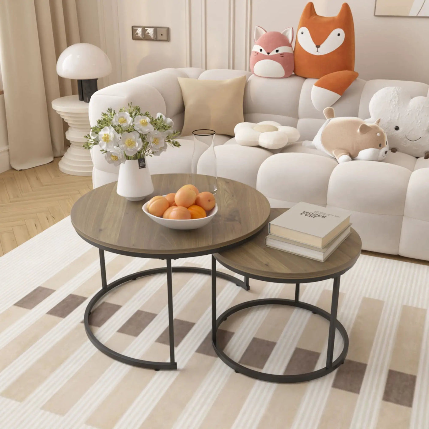 Round Nesting Coffee Table (Set of 2) by HouseOfZazla
