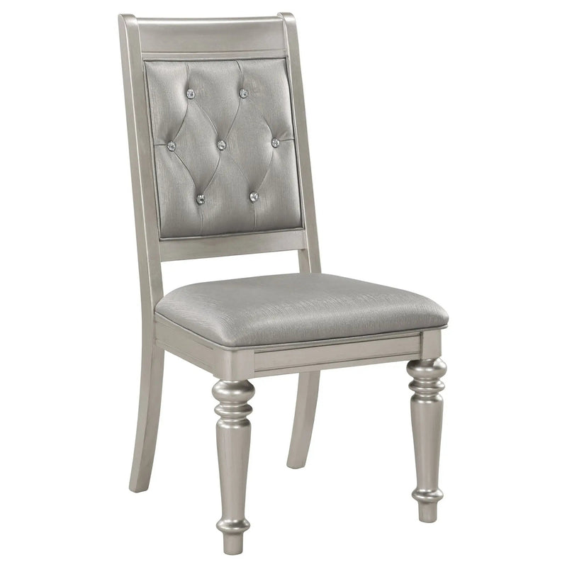 Hollywood - Platinum Open Side Chair (Set of 2) - Silver by HouseOfZazla