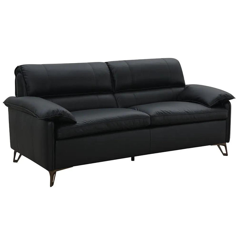 Eilene - Loveseat - Black Top Grain Leather by Unique Piece Furniture