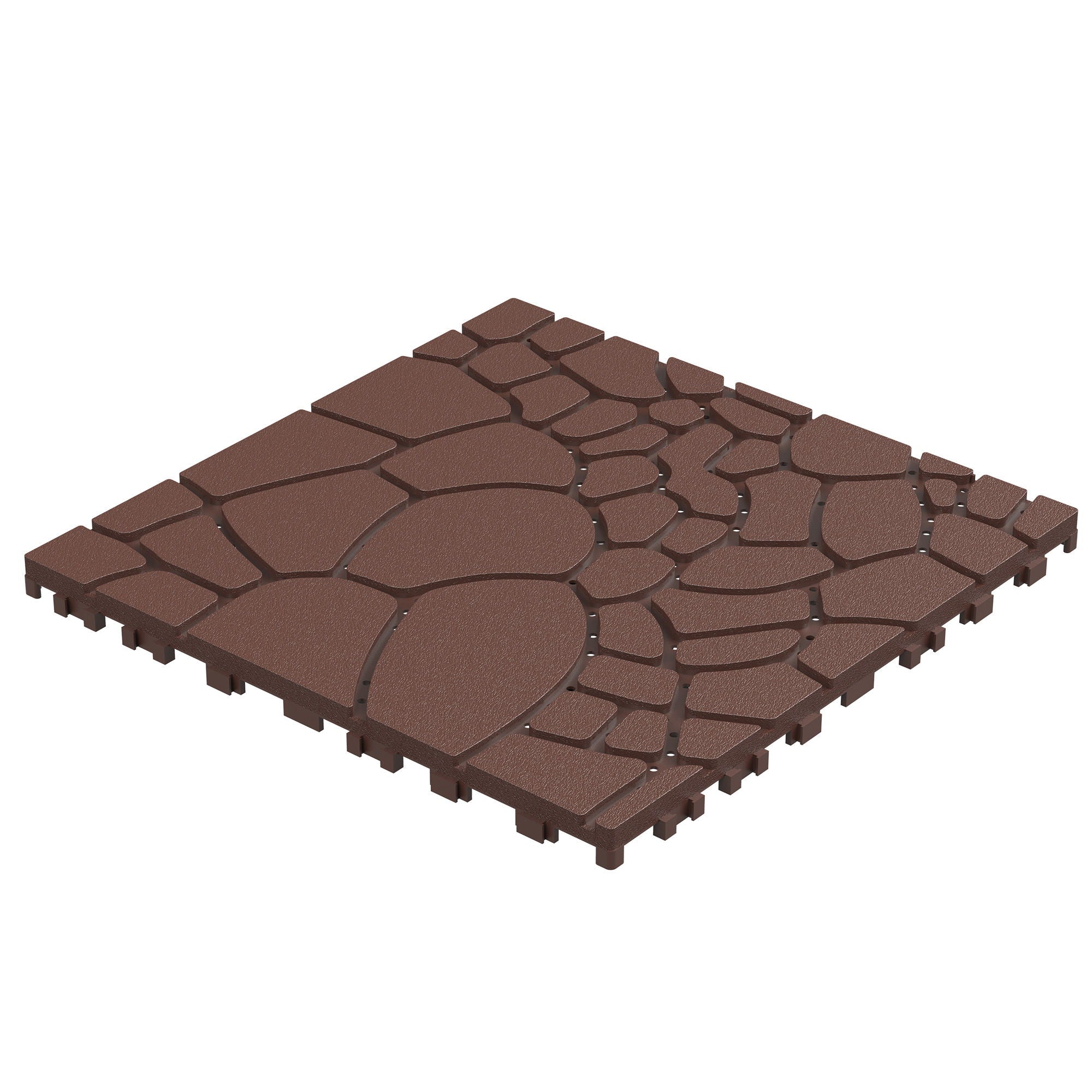 Stone Texture Patio Deck Tiles, Diy Module Interlocking Decking Floor Tiles by HouseOfZazla