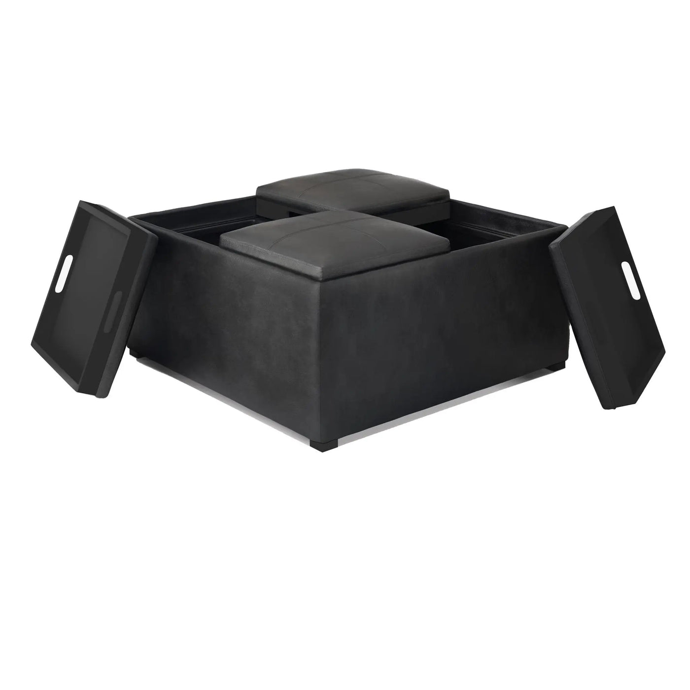 Avalon - Upholstered Square Coffee Table Storage Ottoman by HouseOfZazla