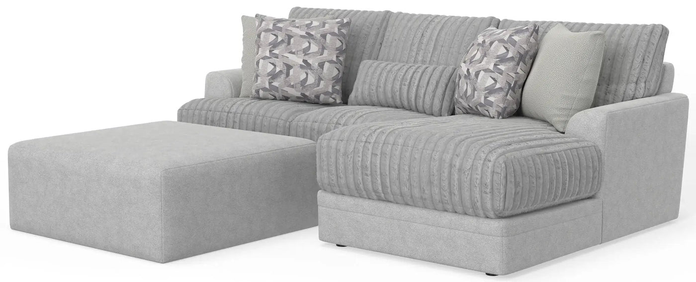 Titan - Sectional With Comfort Coil Seating, Cocktail Ottoman And Accent Pillows Included by Unique Piece Furniture