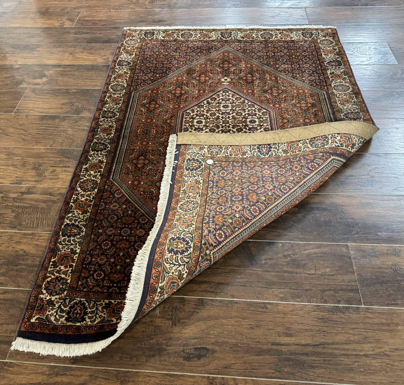 Persian Bidjar Rug 4x5, Fine 290 KPSI, Herati Pattern by Jewel Rugs