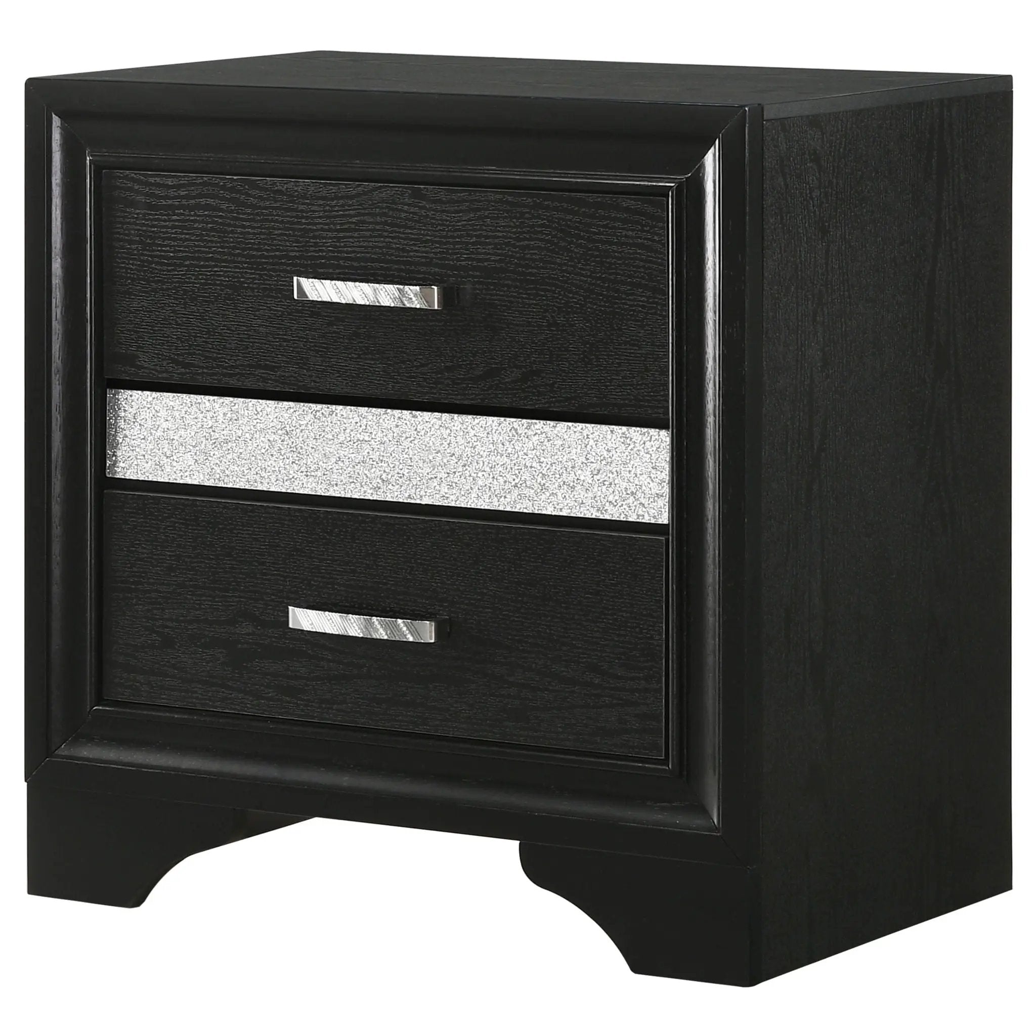 Miranda 3-drawer Nightstand Bedside Table Black by Unique Piece Furniture