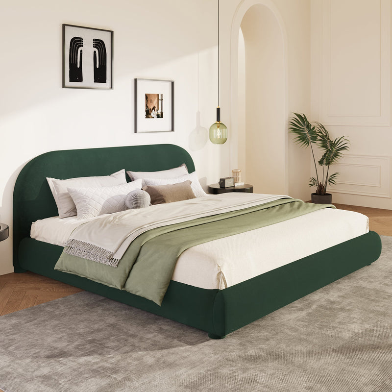 Dark Green Velvet Bed Frame by HouseOfZazla