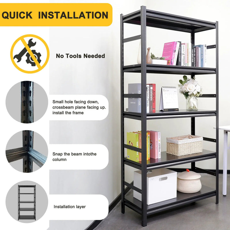 5 Tier Heavy Duty Shelving Unit Adjustable Shelving Units by HouseOfZazla
