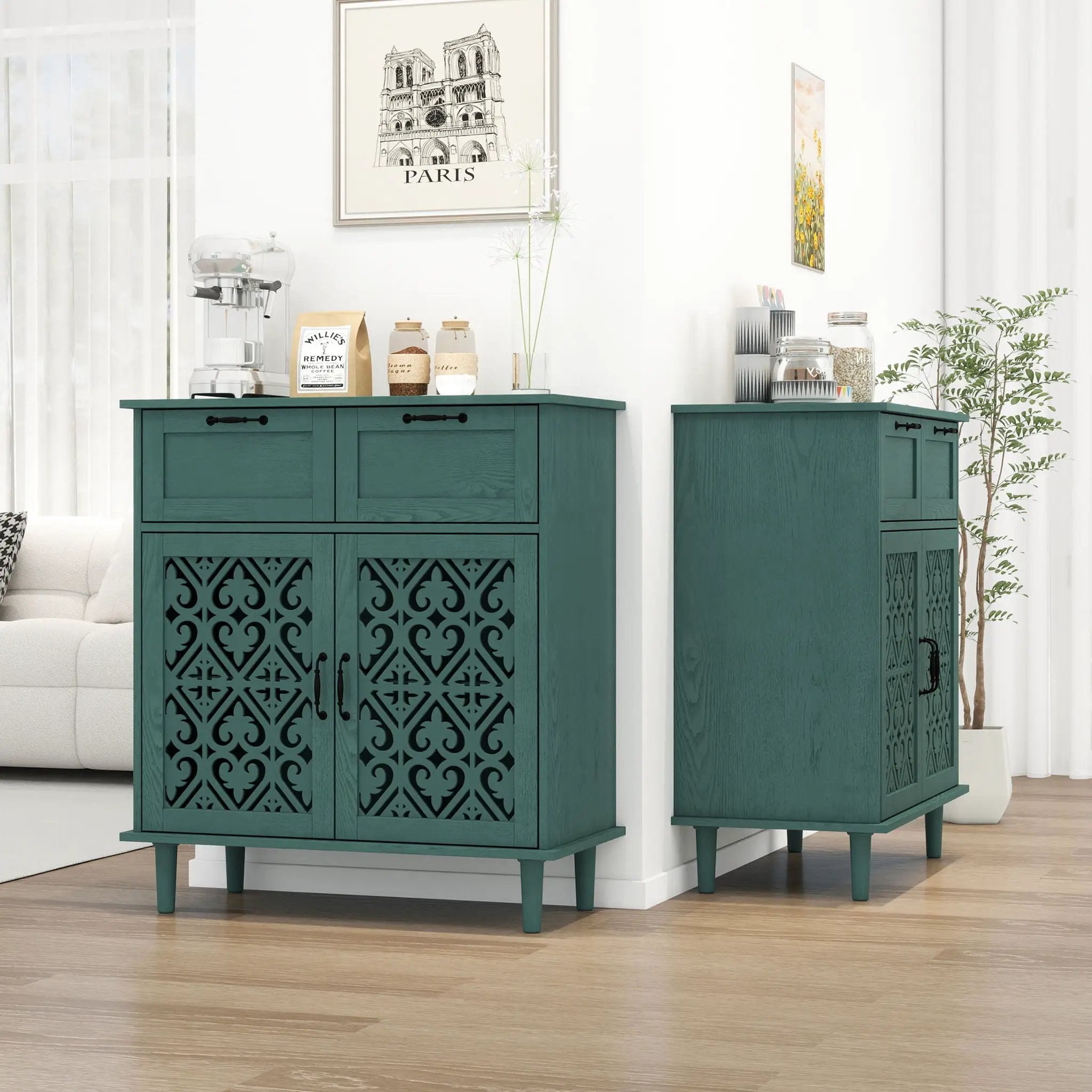 2 Door 2 Drawer Elegant Cabinet by HouseOfZazla