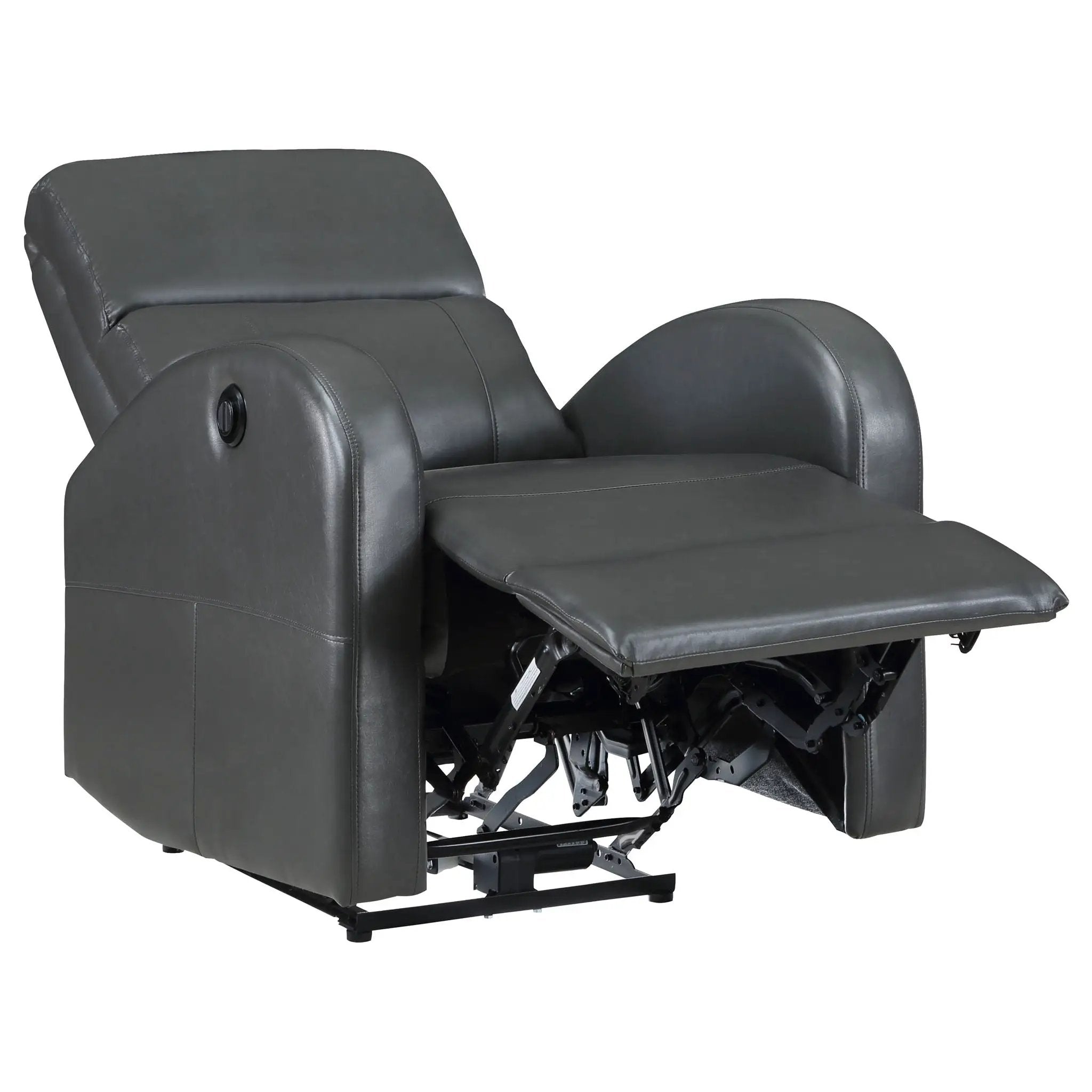 Grant Upholstered Power Recliner Chair Grey by Unique Piece Furniture