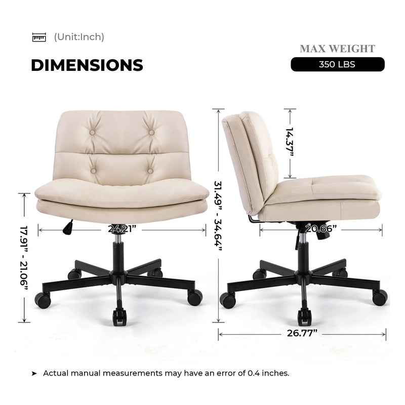 Upgrade! Larger Size 360° Swivel Home Office Desk Chair with Wheels by HouseOfZazla