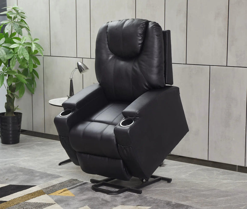 Modern Recliner Chair With Cup Holders, Remote Control by Unique Piece Furniture