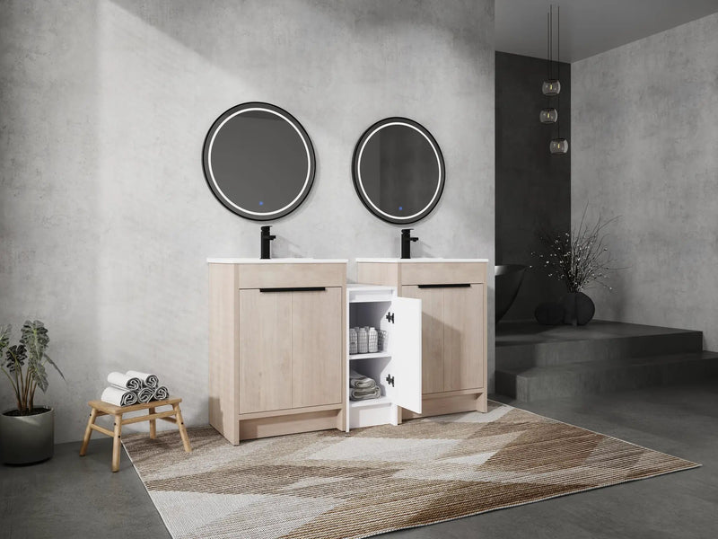 60 Inch Freestanding Bathroom Vanity with Ceramic Sink by HouseOfZazla