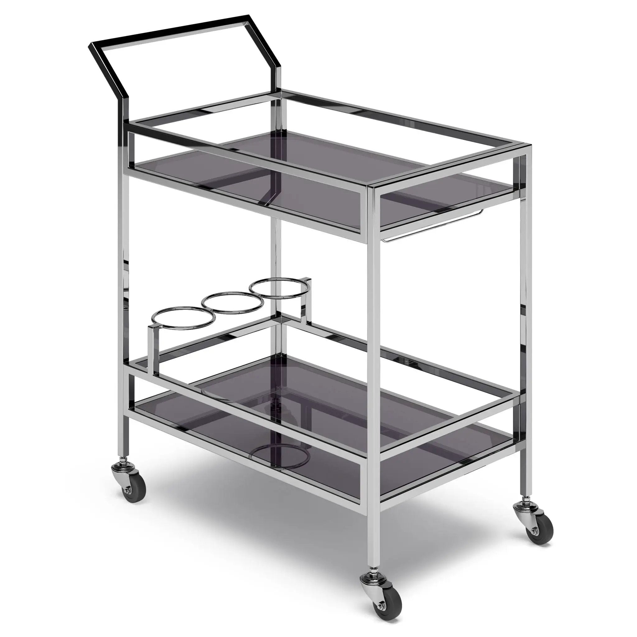 Watts - Bar Cart - Chrome by Unique Piece Furniture