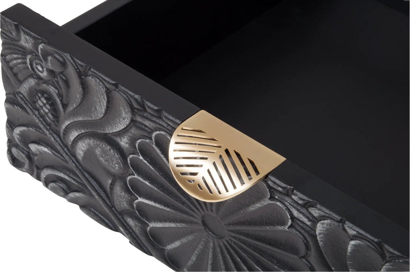 Hand-Carved Accent Cabinet by HouseOfZazla