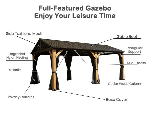 Cedar Wood Gazebo by HouseOfZazla