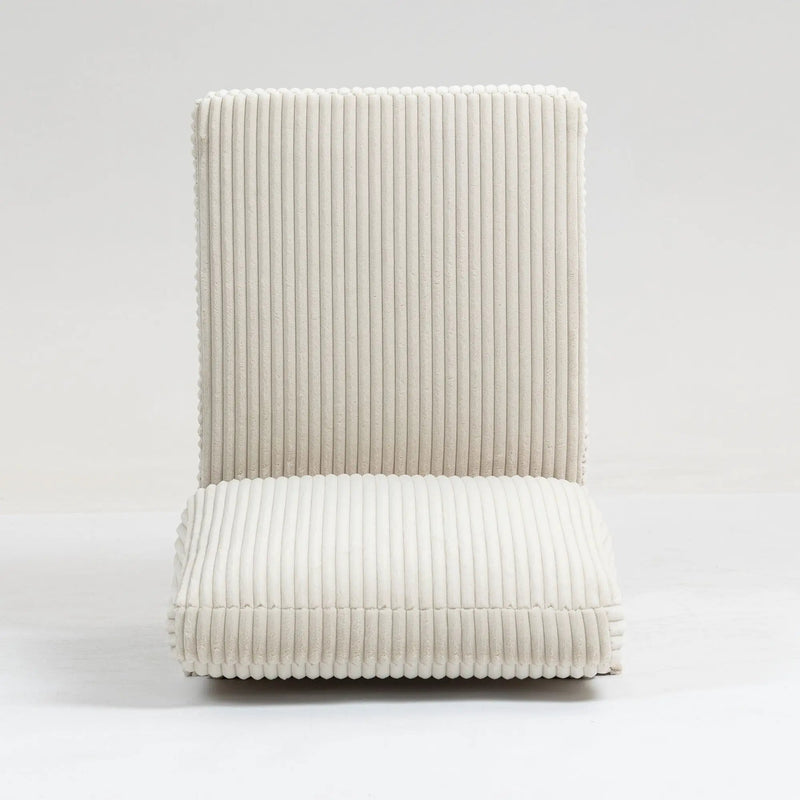 Single Couch Modular Armless Accent Chair With Back Cushion