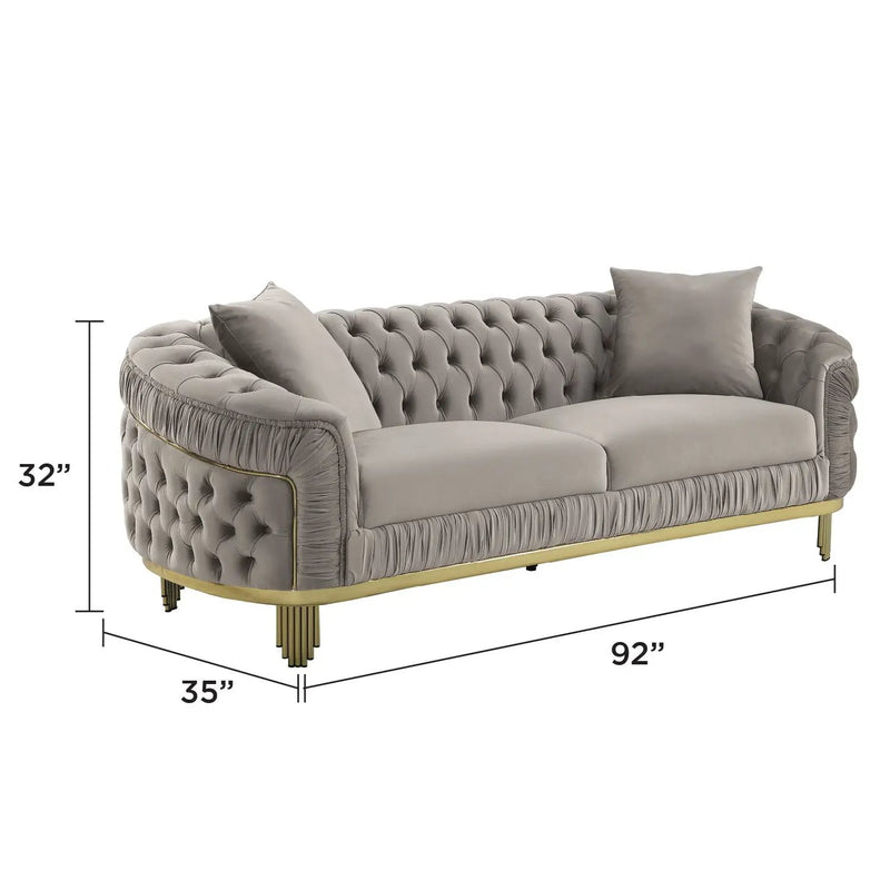 Vanessa - Sofa - Taupe by HouseOfZazla