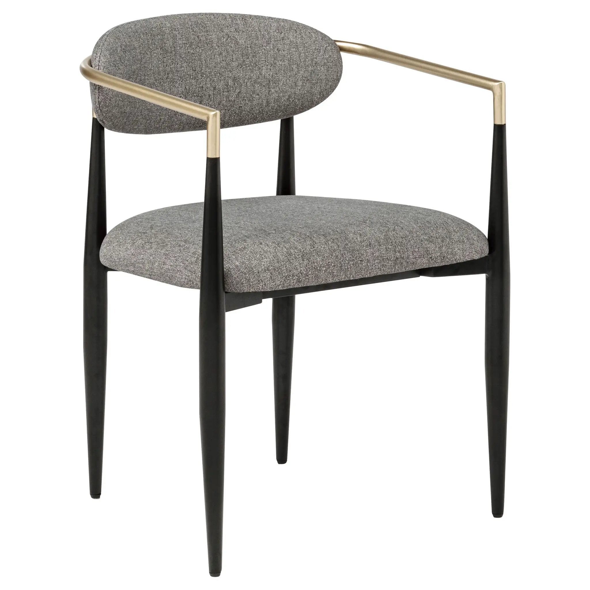 Bradbury Fabric Upholstered Dining Arm Chair Grey (Set of 2) by Unique Piece Furniture