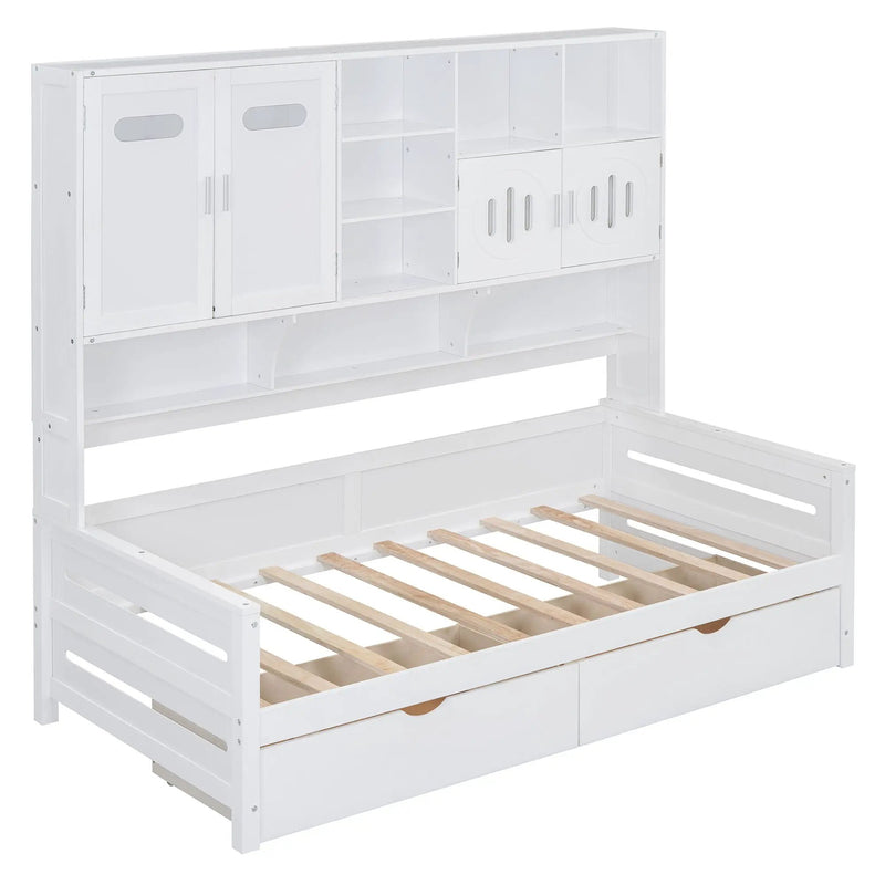 Daybed With All-In-One Cabinet And Shelf by Unique Piece Furniture
