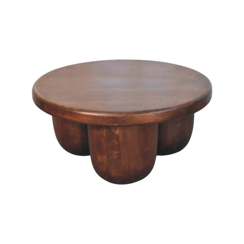 Solid Wood Clara Sculpted Coffee Table by HouseOfZazla