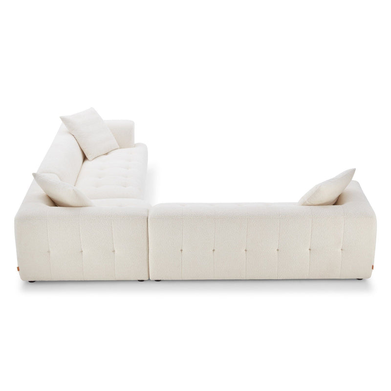 Elegant Upholstery Corner Sofa with Durable Frame - Beige, photo 7 of 12