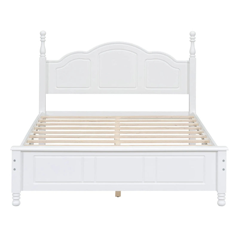 Full Size Wood Platform Bed Frame,Retro Style Platform by BLAKHOM
