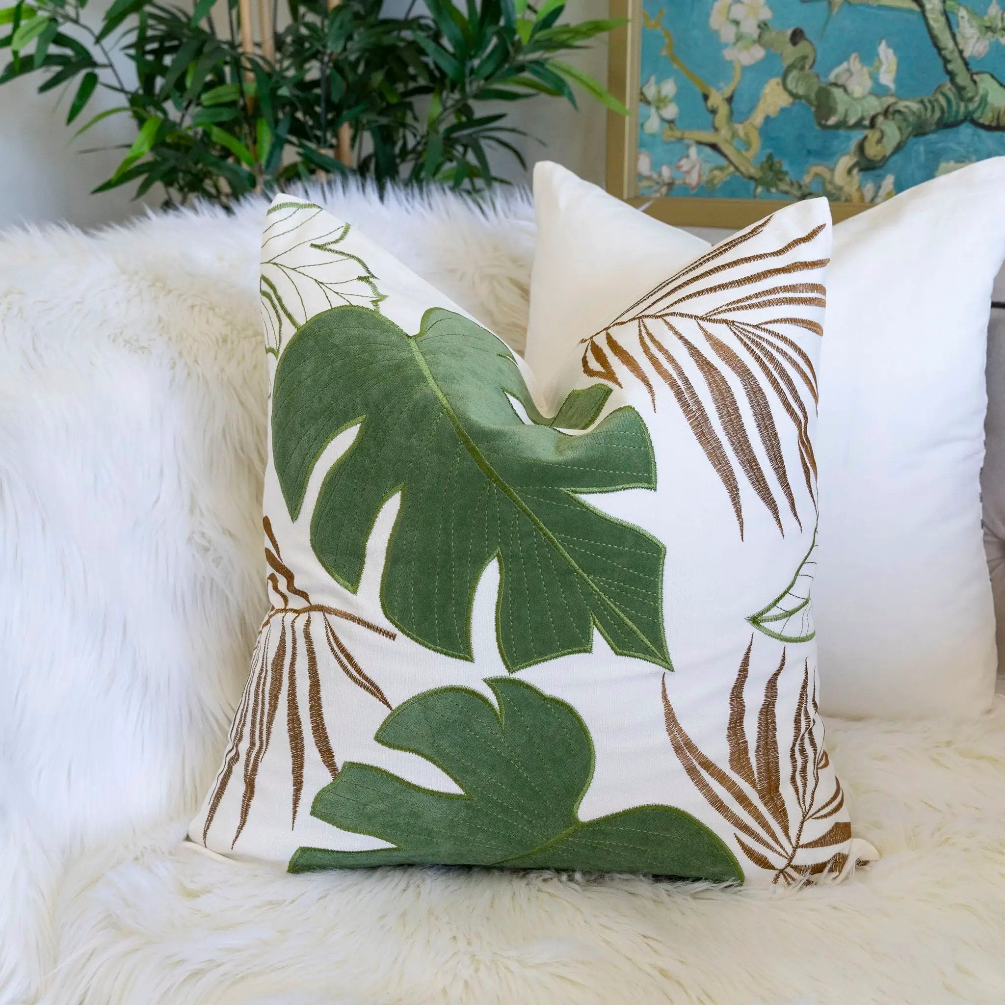 Autumn Vibes Leaf Accent Pillow by HouseOfZazla