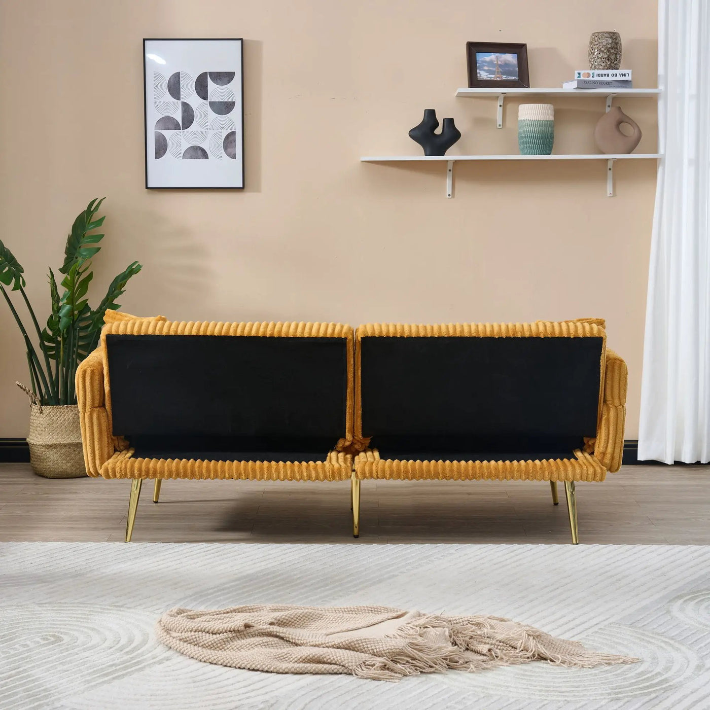 Luxury Foldable Double Sofa Bed With Folding Armrests by HouseOfZazla