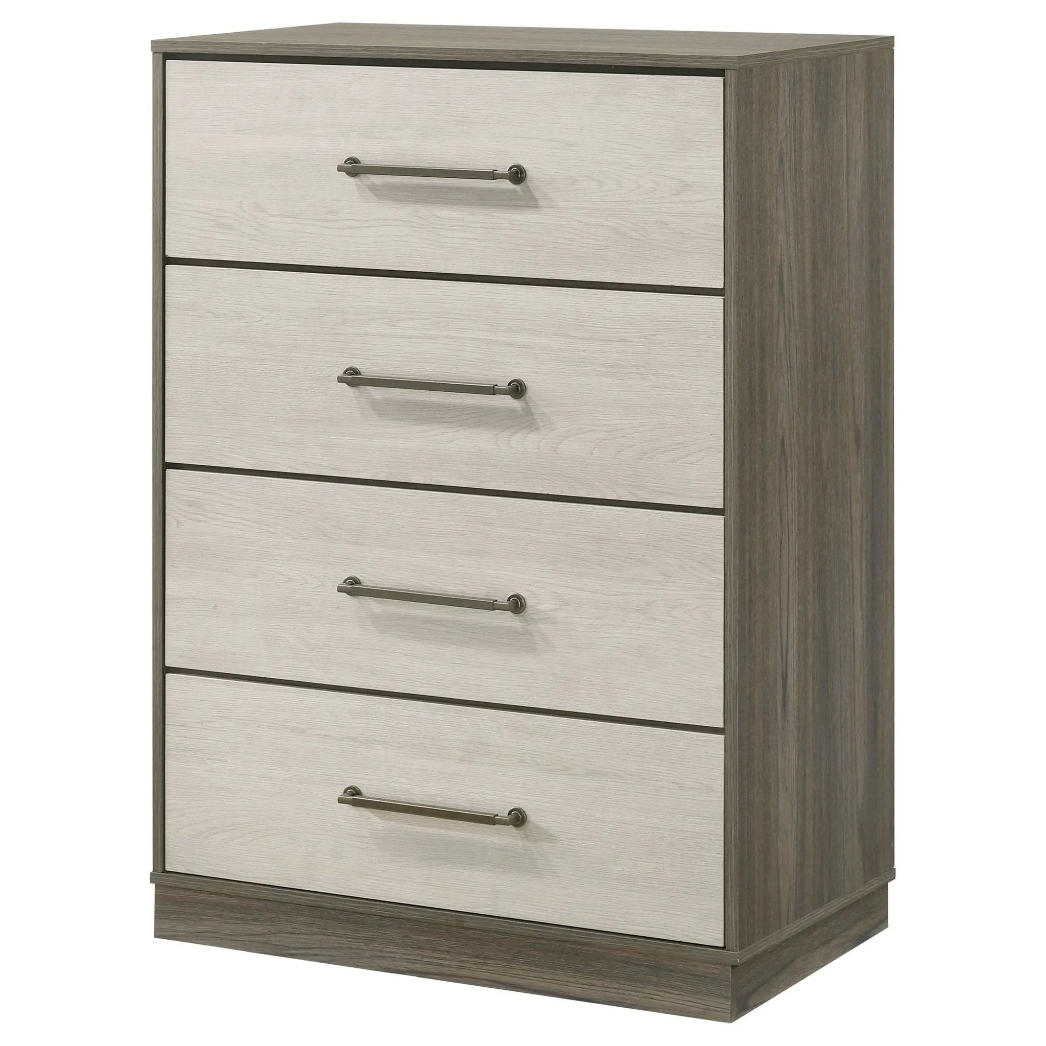 Fenwick 4-drawer Chest of Drawers Grey Oak by Unique Piece Furniture