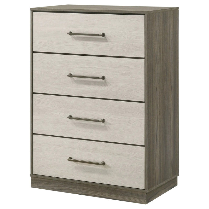 Fenwick 4-drawer Chest of Drawers Grey Oak by Unique Piece Furniture
