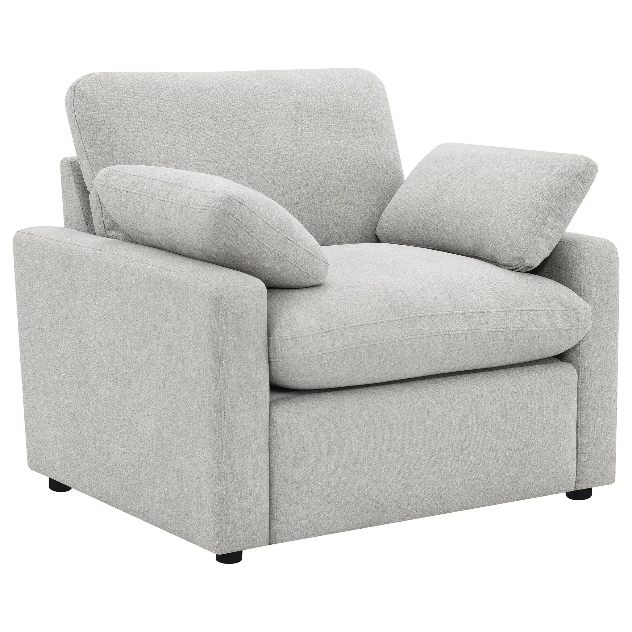 Collins Upholstered Power Recliner Chair Grey by Unique Piece Furniture