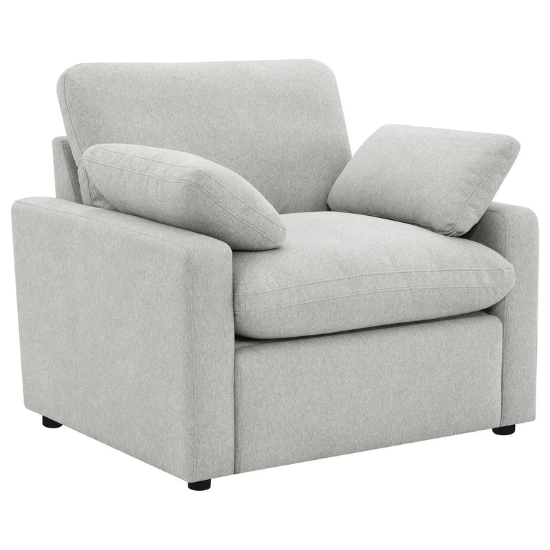 Collins Upholstered Power Recliner Chair Grey by Unique Piece Furniture