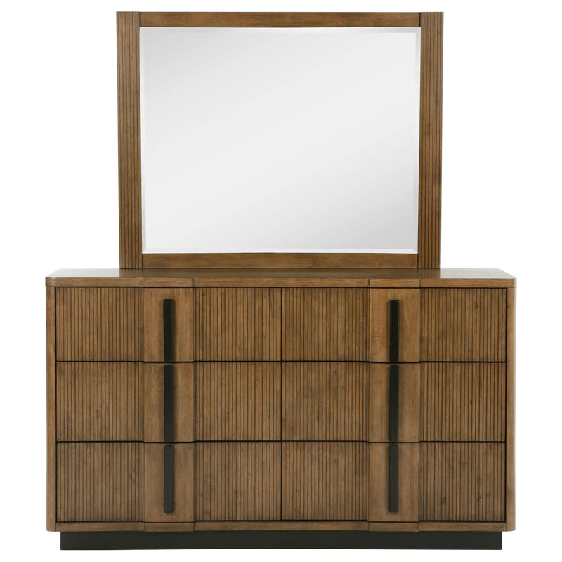 Terrace 6-drawer Dresser and Mirror Ash Brown by Unique Piece Furniture