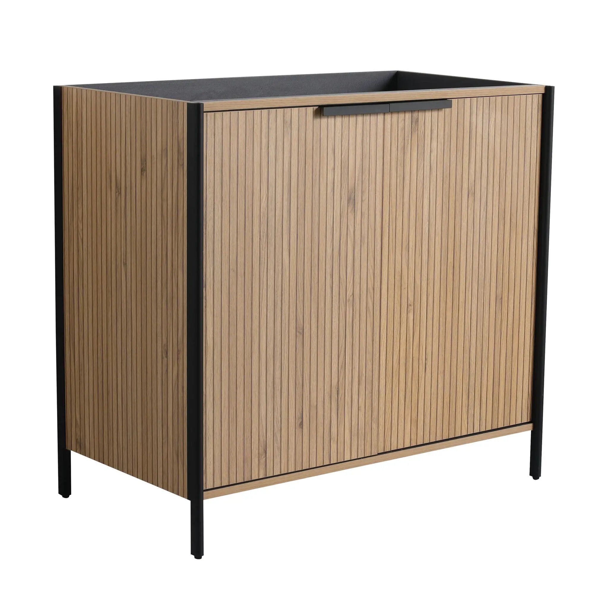 Contemporary Freestanding Bathroom Vanity With Adjustable Shelves by Unique Piece Furniture