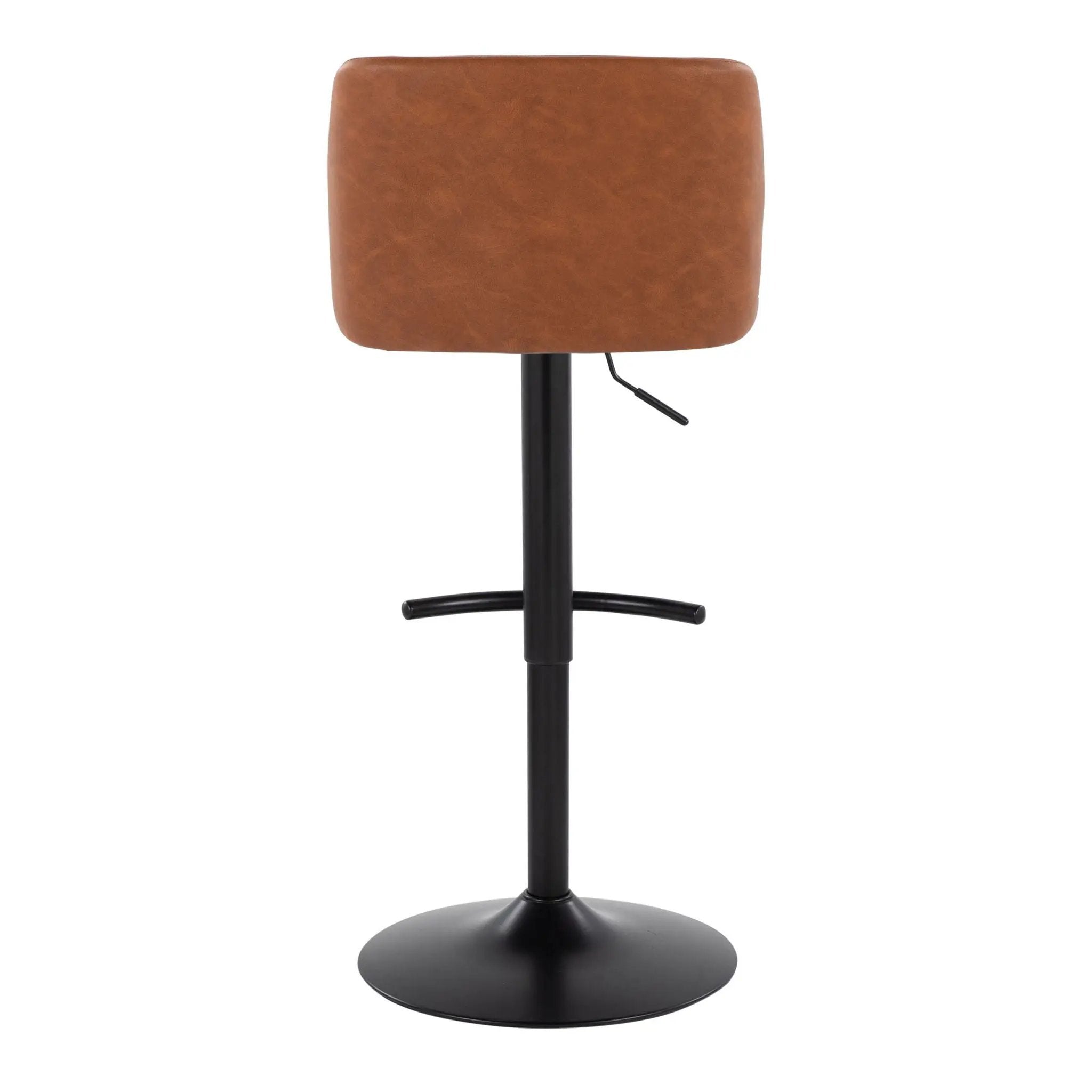 Toriano - Contemporary Adjustable Bar Stool With Rounded T Footrest (Set of 2) by Unique Piece Furniture