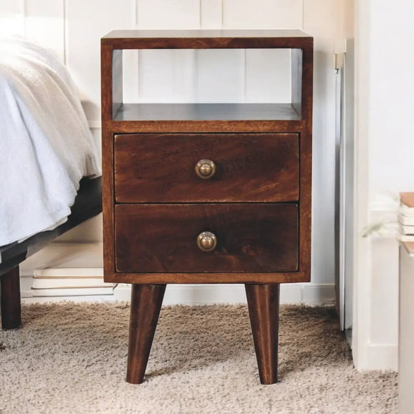 Solid Wood Mini Classic California Nightstand